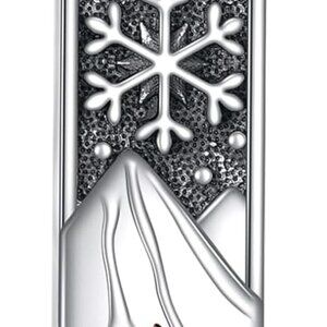 Mountain Necklace for Women Sterling Silver Nature Jewelry Gift for Skiers, Hike